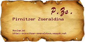 Pirnitzer Zseraldina névjegykártya